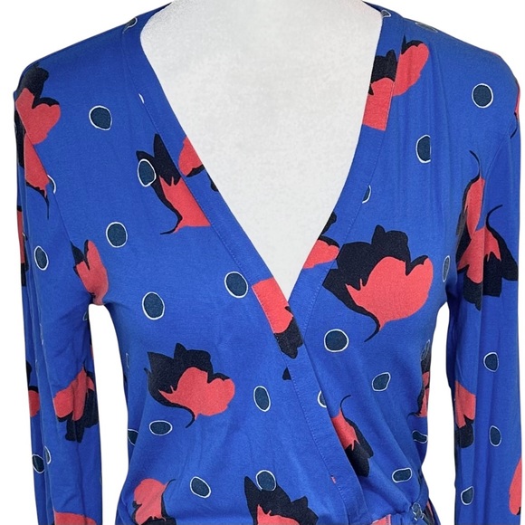 Boden Long Sleeve Knit Jersey Wrap Dress Size 6￼ - Picture 3 of 11